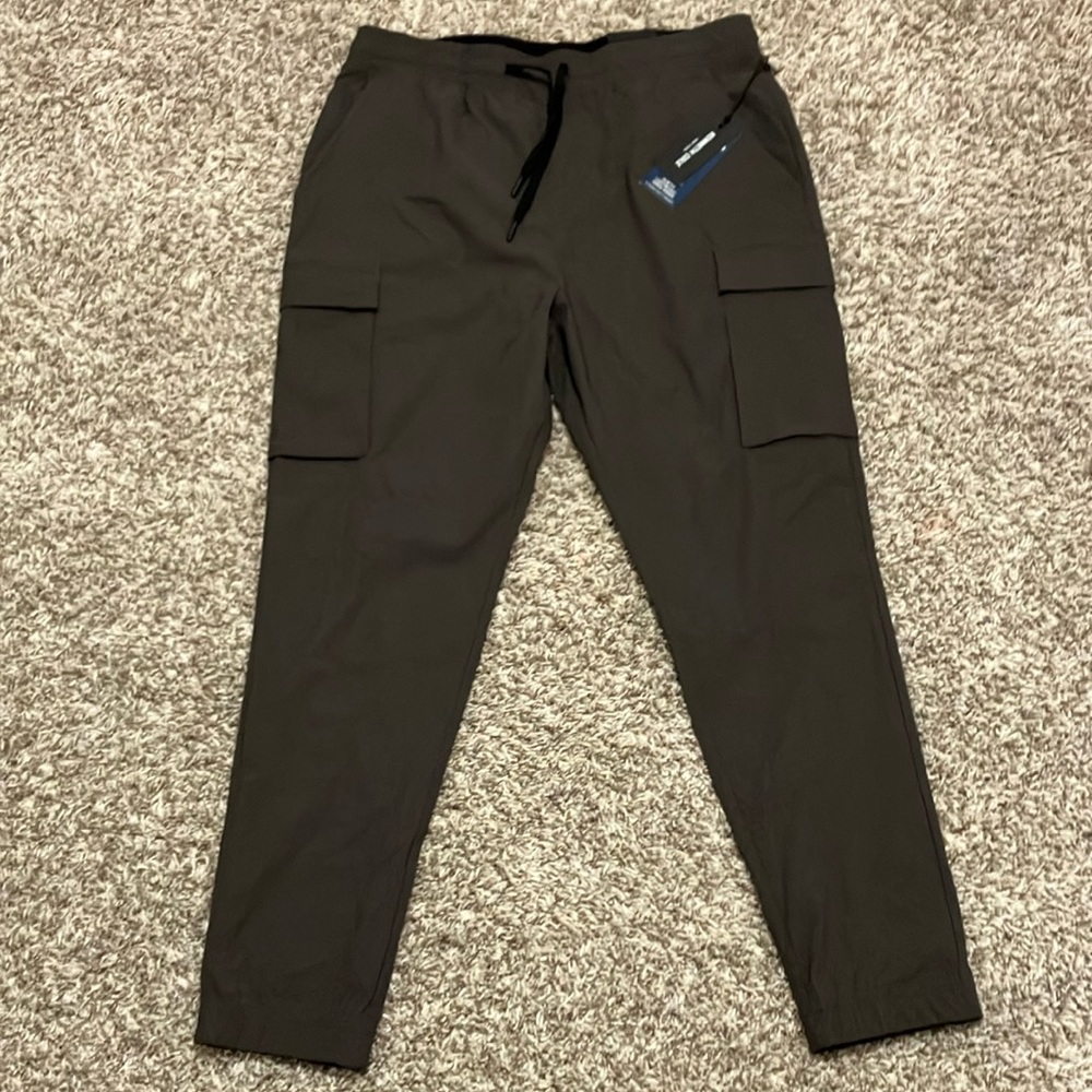 Kenneth Cole Black Cargo Pants with Utility Design